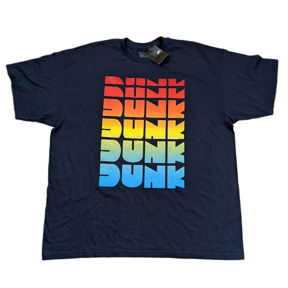 NEW Nike 2007 Dunk Baby Teeth Navy Blue Tee 2XL T-Shirt